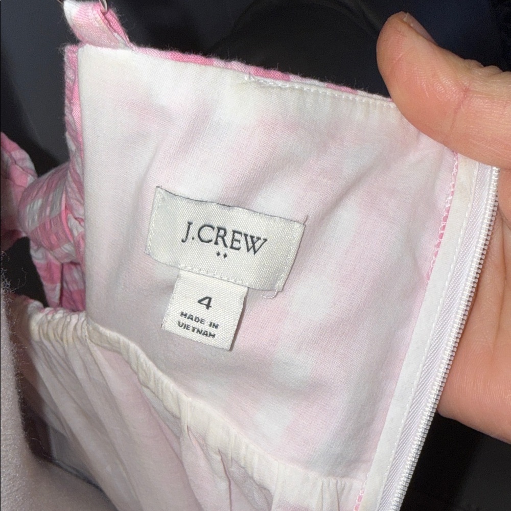 J. Crew Pink Checkered Maxi Dress - Picture 7 of 9